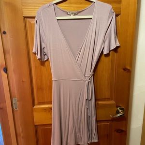 Dusty mauve wrap dress